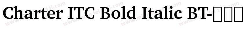 Charter ITC Bold Italic BT字体转换